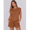 image:imageANRABESS Two Piece Sets for Women 2026 Summer Short Lounge Set Casual Beach Vacation Outfits Spring Sweatsuits TracksuitRust