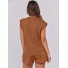 image:imageANRABESS Two Piece Sets for Women 2026 Summer Short Lounge Set Casual Beach Vacation Outfits Spring Sweatsuits TracksuitRust