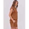 image:imageANRABESS Two Piece Sets for Women 2026 Summer Short Lounge Set Casual Beach Vacation Outfits Spring Sweatsuits TracksuitRust