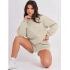 image:imageANRABESS Women 2 Piece Outfits Sweat Shorts Sets 2026 Oversized Casual Lounge Matching Set Sweatsuit Tracksuit Fall ClothesAlmond