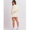 image:imageANRABESS Women 2 Piece Outfits Sweat Shorts Sets 2026 Oversized Casual Lounge Matching Set Sweatsuit Tracksuit Fall ClothesBeige