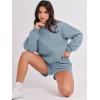 image:imageANRABESS Women 2 Piece Outfits Sweat Shorts Sets 2026 Oversized Casual Lounge Matching Set Sweatsuit Tracksuit Fall ClothesBlue