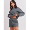 image:imageANRABESS Women 2 Piece Outfits Sweat Shorts Sets 2026 Oversized Casual Lounge Matching Set Sweatsuit Tracksuit Fall ClothesDark Grey