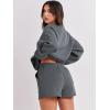 image:imageANRABESS Women 2 Piece Outfits Sweat Shorts Sets 2026 Oversized Casual Lounge Matching Set Sweatsuit Tracksuit Fall ClothesDark Grey