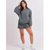 image:imageANRABESS Women 2 Piece Outfits Sweat Shorts Sets 2026 Oversized Casual Lounge Matching Set Sweatsuit Tracksuit Fall ClothesDark Grey