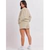 image:imageANRABESS Women 2 Piece Outfits Sweat Shorts Sets 2026 Oversized Casual Lounge Matching Set Sweatsuit Tracksuit Fall ClothesDeep Khaki