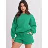 image:imageANRABESS Women 2 Piece Outfits Sweat Shorts Sets 2026 Oversized Casual Lounge Matching Set Sweatsuit Tracksuit Fall ClothesGreen