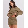 image:imageANRABESS Women 2 Piece Outfits Sweat Shorts Sets 2026 Oversized Casual Lounge Matching Set Sweatsuit Tracksuit Fall ClothesLight Brown
