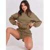 image:imageANRABESS Women 2 Piece Outfits Sweat Shorts Sets 2026 Oversized Casual Lounge Matching Set Sweatsuit Tracksuit Fall ClothesLight Brown