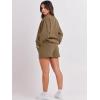 image:imageANRABESS Women 2 Piece Outfits Sweat Shorts Sets 2026 Oversized Casual Lounge Matching Set Sweatsuit Tracksuit Fall ClothesLight Brown