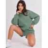 image:imageANRABESS Women 2 Piece Outfits Sweat Shorts Sets 2026 Oversized Casual Lounge Matching Set Sweatsuit Tracksuit Fall ClothesLight Green