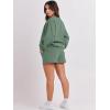 image:imageANRABESS Women 2 Piece Outfits Sweat Shorts Sets 2026 Oversized Casual Lounge Matching Set Sweatsuit Tracksuit Fall ClothesLight Green
