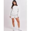 image:imageANRABESS Women 2 Piece Outfits Sweat Shorts Sets 2026 Oversized Casual Lounge Matching Set Sweatsuit Tracksuit Fall ClothesWhite