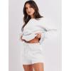 image:imageANRABESS Women 2 Piece Outfits Sweat Shorts Sets 2026 Oversized Casual Lounge Matching Set Sweatsuit Tracksuit Fall ClothesWhite
