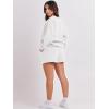 image:imageANRABESS Women 2 Piece Outfits Sweat Shorts Sets 2026 Oversized Casual Lounge Matching Set Sweatsuit Tracksuit Fall ClothesWhite