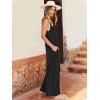 image:imageANRABESS Women Jumpsuits 2026 Casual Sleeveless Spaghetti Strap Boho Wide Leg Rompers Summer Outfits Beach Vacation ClothesBlack