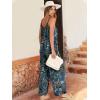 image:imageANRABESS Women Jumpsuits 2026 Casual Sleeveless Spaghetti Strap Boho Wide Leg Rompers Summer Outfits Beach Vacation ClothesFloral Print