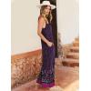 image:imageANRABESS Women Jumpsuits 2026 Casual Sleeveless Spaghetti Strap Boho Wide Leg Rompers Summer Outfits Beach Vacation ClothesFloral Purple