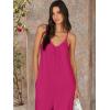 image:imageANRABESS Women Jumpsuits 2026 Casual Sleeveless Spaghetti Strap Boho Wide Leg Rompers Summer Outfits Beach Vacation ClothesRose
