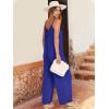 image:imageANRABESS Women Jumpsuits 2026 Casual Sleeveless Spaghetti Strap Boho Wide Leg Rompers Summer Outfits Beach Vacation ClothesRoyal Blue