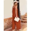 image:imageANRABESS Women Jumpsuits 2026 Casual Sleeveless Spaghetti Strap Boho Wide Leg Rompers Summer Outfits Beach Vacation ClothesRust