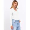 image:imageANRABESS Women Long Sleeve Polo Shirts V Neck Slim Rib Knit Collared Dressy Business Casual Top 2025 Basic Tee Fall OutfitsWhite