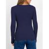 image:imageANRABESS Women Long Sleeve Thermal Shirt Fleece Tops 2026 Fall Winter Crew Neck Casual Base Layer TShirts Warm UndershirtsNavy Blue
