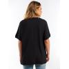 image:imageANRABESS Women Oversized Waffle Knit TShirts Summer Casual Short Sleeve Tunic Tops Side Spilt Tee Shirts 2026 Trendy ClothesBlack