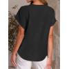 image:imageANRABESS Women Short Sleeve Henley Top V Neck Dressy Business Casual Work Blouses Summer Shirts 2026 Vacation Fashion ClothesBlack