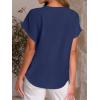image:imageANRABESS Women Short Sleeve Henley Top V Neck Dressy Business Casual Work Blouses Summer Shirts 2026 Vacation Fashion ClothesDeep Blue