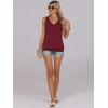 image:imageANRABESS Women Tank Tops Summer V Neck Sleeveless Casual Loose Fit Cute Cami Basic T Shirts Solid Tees 2026 Trendy OutfitsBurgundy