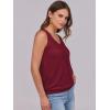 image:imageANRABESS Women Tank Tops Summer V Neck Sleeveless Casual Loose Fit Cute Cami Basic T Shirts Solid Tees 2026 Trendy OutfitsBurgundy