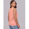 image:imageANRABESS Women Tank Tops Summer V Neck Sleeveless Casual Loose Fit Cute Cami Basic T Shirts Solid Tees 2026 Trendy OutfitsCoral