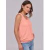 image:imageANRABESS Women Tank Tops Summer V Neck Sleeveless Casual Loose Fit Cute Cami Basic T Shirts Solid Tees 2026 Trendy OutfitsCoral