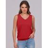 image:imageANRABESS Women Tank Tops Summer V Neck Sleeveless Casual Loose Fit Cute Cami Basic T Shirts Solid Tees 2026 Trendy OutfitsDeep Red
