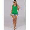 image:imageANRABESS Women Tank Tops Summer V Neck Sleeveless Casual Loose Fit Cute Cami Basic T Shirts Solid Tees 2026 Trendy OutfitsGreen