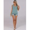 image:imageANRABESS Women Tank Tops Summer V Neck Sleeveless Casual Loose Fit Cute Cami Basic T Shirts Solid Tees 2026 Trendy OutfitsGreen Blue