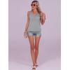 image:imageANRABESS Women Tank Tops Summer V Neck Sleeveless Casual Loose Fit Cute Cami Basic T Shirts Solid Tees 2026 Trendy OutfitsGrey