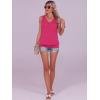 image:imageANRABESS Women Tank Tops Summer V Neck Sleeveless Casual Loose Fit Cute Cami Basic T Shirts Solid Tees 2026 Trendy OutfitsHot Pink