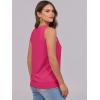 image:imageANRABESS Women Tank Tops Summer V Neck Sleeveless Casual Loose Fit Cute Cami Basic T Shirts Solid Tees 2026 Trendy OutfitsHot Pink