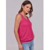 image:imageANRABESS Women Tank Tops Summer V Neck Sleeveless Casual Loose Fit Cute Cami Basic T Shirts Solid Tees 2026 Trendy OutfitsHot Pink