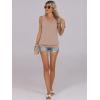 image:imageANRABESS Women Tank Tops Summer V Neck Sleeveless Casual Loose Fit Cute Cami Basic T Shirts Solid Tees 2026 Trendy OutfitsKhaki