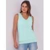 image:imageANRABESS Women Tank Tops Summer V Neck Sleeveless Casual Loose Fit Cute Cami Basic T Shirts Solid Tees 2026 Trendy OutfitsMint Green