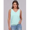 image:imageANRABESS Women Tank Tops Summer V Neck Sleeveless Casual Loose Fit Cute Cami Basic T Shirts Solid Tees 2026 Trendy OutfitsMint Green