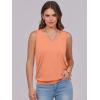 image:imageANRABESS Women Tank Tops Summer V Neck Sleeveless Casual Loose Fit Cute Cami Basic T Shirts Solid Tees 2026 Trendy OutfitsOrange