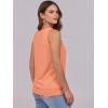 image:imageANRABESS Women Tank Tops Summer V Neck Sleeveless Casual Loose Fit Cute Cami Basic T Shirts Solid Tees 2026 Trendy OutfitsOrange