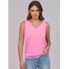 image:imageANRABESS Women Tank Tops Summer V Neck Sleeveless Casual Loose Fit Cute Cami Basic T Shirts Solid Tees 2026 Trendy OutfitsPink