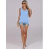 image:imageANRABESS Women Tank Tops Summer V Neck Sleeveless Casual Loose Fit Cute Cami Basic T Shirts Solid Tees 2026 Trendy OutfitsSky Blue