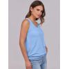 image:imageANRABESS Women Tank Tops Summer V Neck Sleeveless Casual Loose Fit Cute Cami Basic T Shirts Solid Tees 2026 Trendy OutfitsSky Blue