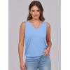 image:imageANRABESS Women Tank Tops Summer V Neck Sleeveless Casual Loose Fit Cute Cami Basic T Shirts Solid Tees 2026 Trendy OutfitsSky Blue